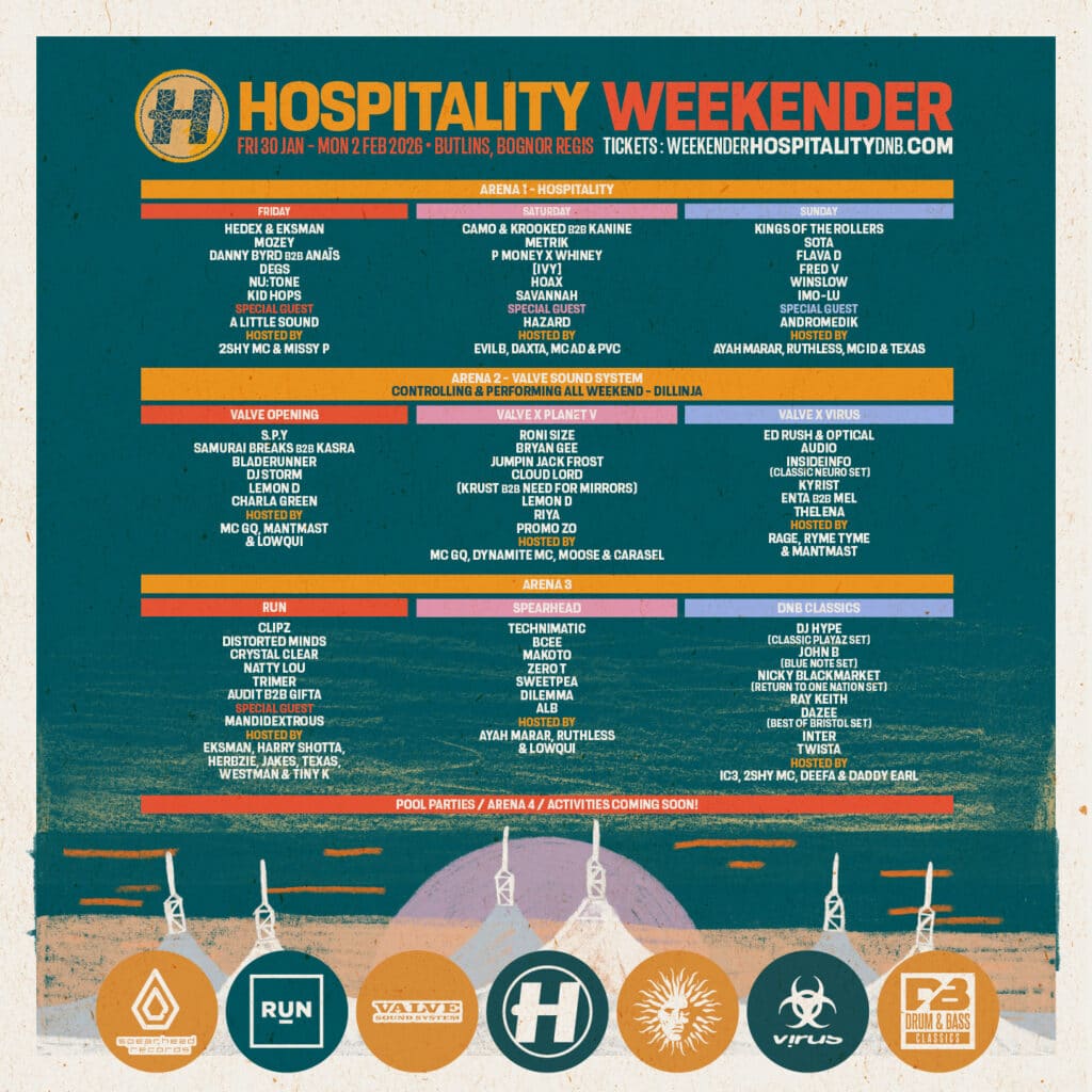 Hospitality Weekender 2026 Lineup Features Unmissable Debuts and DnB Legends