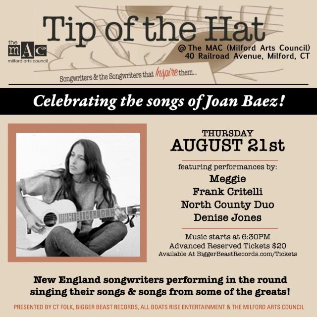 TIP OF THE HAT – JOAN BAEZ – THE MAC IN MILFORD